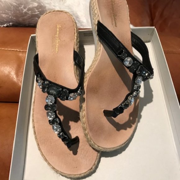 Tommy Bahama Crystal Jeweled Sandals ( Worn Twice ) - Picture 2 of 5